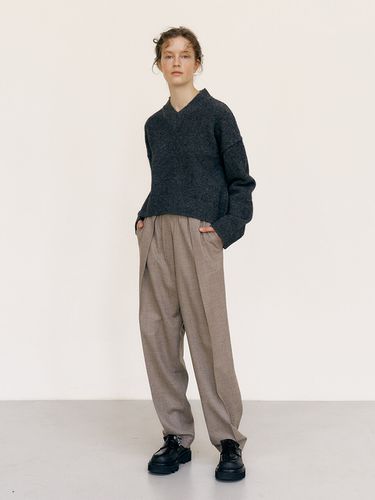 E-band Wool Slacks_Cocoa - MAISONMARAIS - Modalova