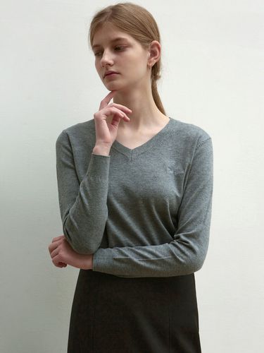 V-Neck Button Knit - NICK&NICOLE - Modalova