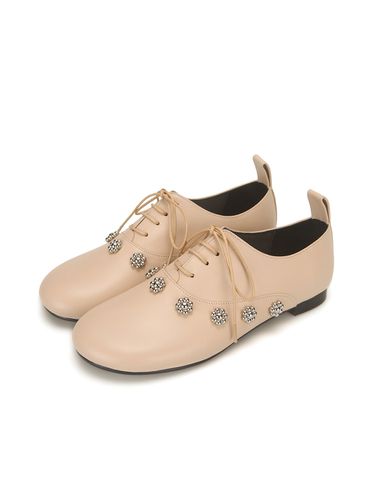 Pebble Toe Flower Oxfords - Beige - FLAT APARTMENT - Modalova