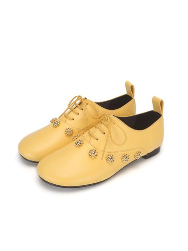 Pebble Toe Flower Oxfords - Yellow - FLAT APARTMENT - Modalova