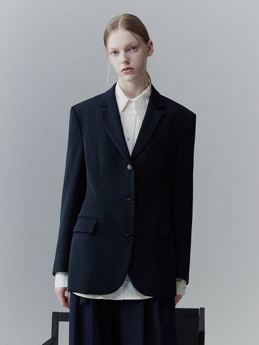 Single Breasted Jacket Navy - RE RHEE - Modalova