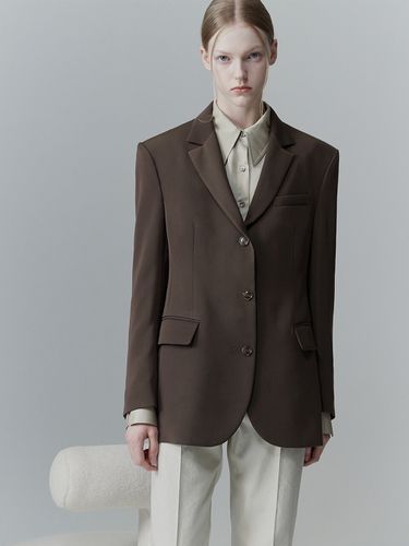 Single Breasted Jacket Brown - RE RHEE - Modalova