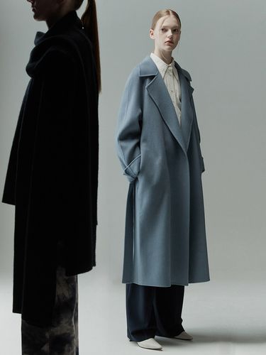 Handmade Wool Blend Coat Cloud - RE RHEE - Modalova