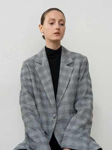 CHECKED REGULAR FIT SINGLE BREASTED JACKET - RE RHEE - Modalova