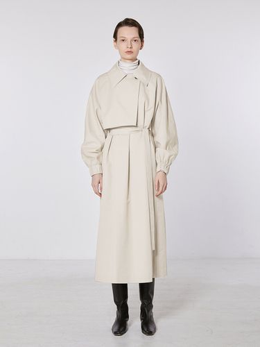 TOF Button Trench Dress_Cream - MOHAN - Modalova