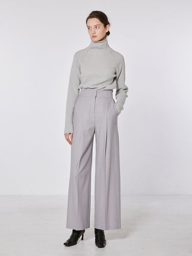 TOF Stitch Wide Trouser_Grey - MOHAN - Modalova