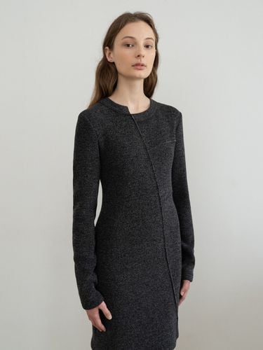 Unbalanced Neck Knitted Short Dress - RE RHEE - Modalova