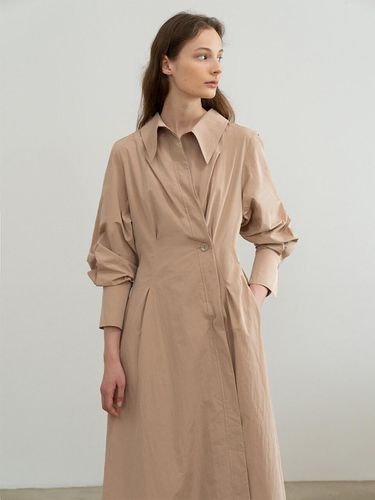 BUTTON WAIST MIDI SHIRT DRESS - RE RHEE - Modalova