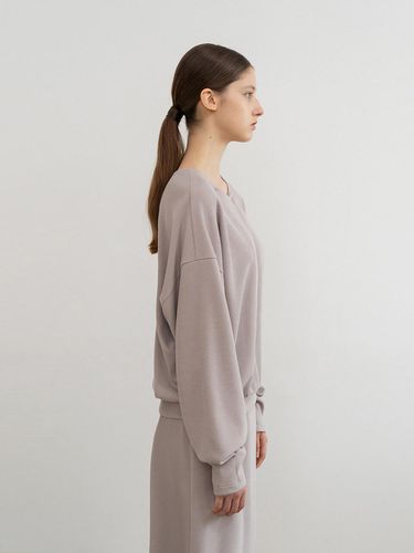 RELAXED DIAGONAL PANEL SWEATSHIRT TOP - RE RHEE - Modalova