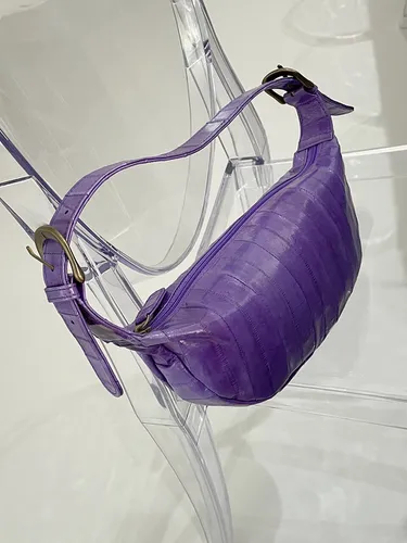 Croissant Shoulder Bag - Purple - doublequotes - Modalova