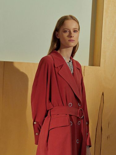 Oversized Double Trench Coat - RE RHEE - Modalova