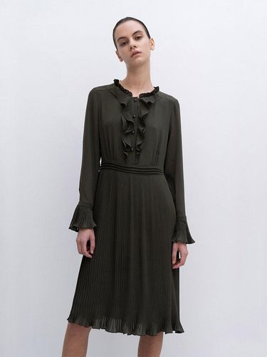 Frill Details Pleated Dress - RE RHEE - Modalova