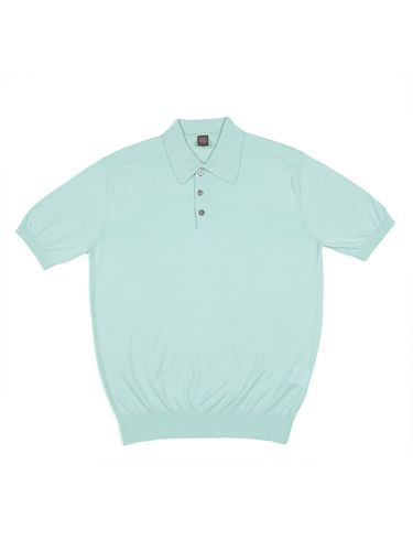 Cotton Knitted Polo Shirt Mint - IOLO - Modalova