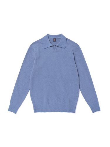 Terric Open Collar Knit Top Blue - IOLO - Modalova