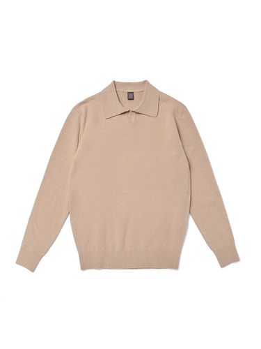 Terric Open Collar Knit Top Beige - IOLO - Modalova