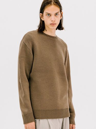 Oversized Crew Neck Jacquard Sweater - VASTIC - Modalova