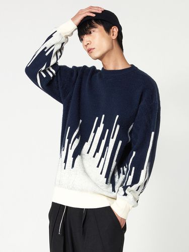 Bold Matrix Code Sweater _ Navy - DGNAK12 - Modalova