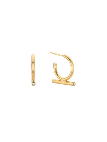 Noailles Silver Circle Bar Earring 15mm - hyeres-lor - Modalova