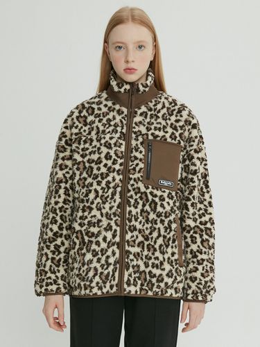 Leopard Fleece Jumper_Brown - ROLAROLA - Modalova