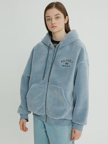 Fleece Zip-up Hoodie_Blue - ROLAROLA - Modalova