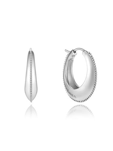 Champagne Moon Oval Earring Medium_Silver - hyeres-lor - Modalova