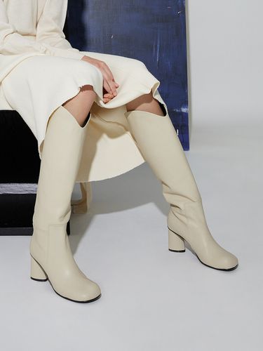 Luna Long Boots_Cream - blanc sur blanc - Modalova