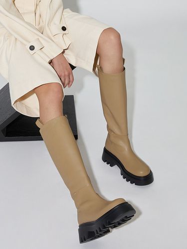 Karim Long Boots_Beige - blanc sur blanc - Modalova