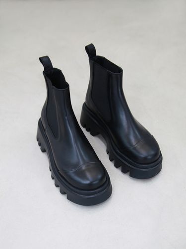 Lucas Chelsea Short Boots_Black - blanc sur blanc - Modalova