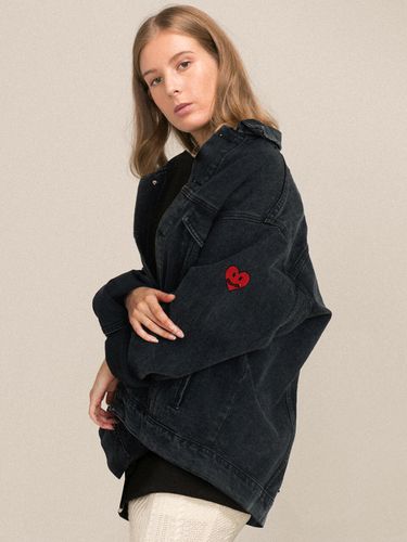 Logo Heart Embroidered Denim Jacket _ - GRAVER - Modalova