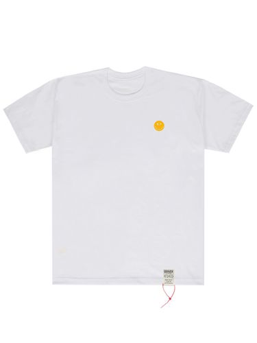 Unisex] Dot Smile Short Sleeve T-shirt White - GRAVER - Modalova