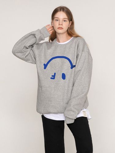 Reverse Smile Drawing Sweatshirt_Grey - GRAVER - Modalova