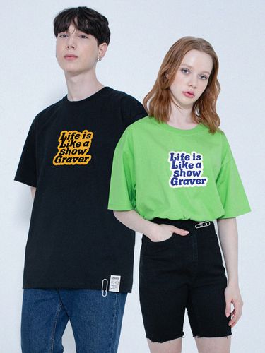 UNISEX] Life Logo Font T-Shirt _ 5 Color - GRAVER - Modalova