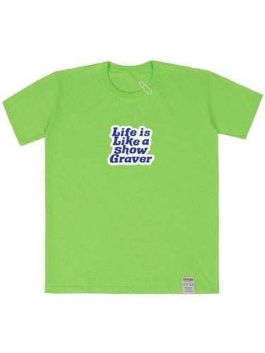 UNISEX] Life Logo Font T-Shirt _ Green - GRAVER - Modalova