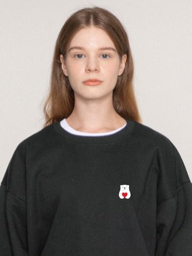 UNISEX]Small Polar Bear Red Heart Sweatshirt - GRAVER - Modalova