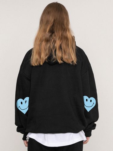 UNISEX]Elbow Skyblue Heart Smile Hoodie (4colors) - GRAVER - Modalova