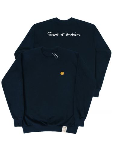 Drawing Dot Embroidery Back Logo Sweatshirt_Navy - GRAVER - Modalova