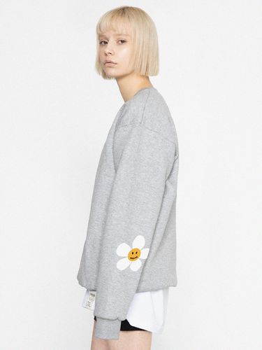 Elbow Flower Dot Sweatshirt (Grey) - GRAVER - Modalova