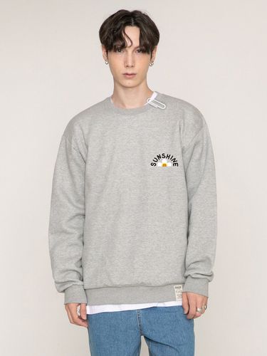 UNISEX] Sunshine Flower Smile Sweatshirt _ Grey - GRAVER - Modalova