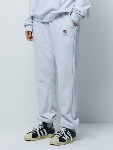 FLAG SWEATPANTS (MELANGE WHITE) - STAFFONLY - Modalova