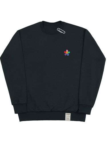 Rainbow Flower Smile Embroidery Sweatshirt - GRAVER - Modalova