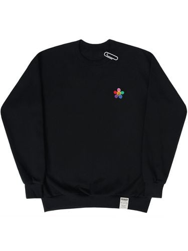 Rainbow Flower Smile Embroidery Sweatshirt 5 Colors - GRAVER - Modalova