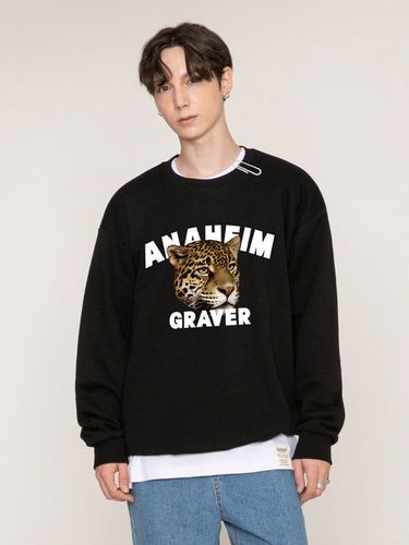 UNISEX] Animal Print Sweatshirt_Black - GRAVER - Modalova