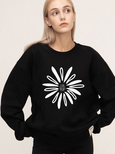 Big Daisy Drawing Smile Sweatshirt_7 colors - GRAVER - Modalova