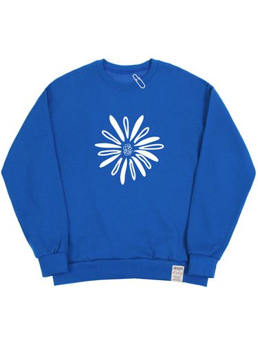 Big Daisy Drawing Smile Sweatshirt_Cobalt Blue - GRAVER - Modalova