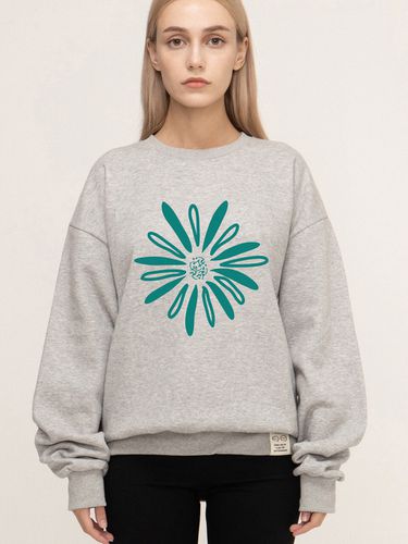 Big Daisy Drawing Smile Sweatshirt_Grey - GRAVER - Modalova