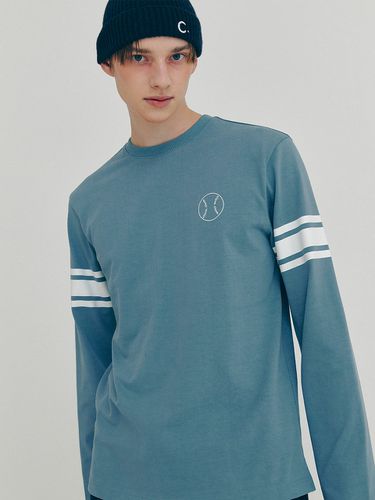 Baseball Sleeve T-shirt_Blue - CLOVE - Modalova