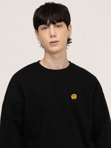 Drawing Dot Embroidery Back Logo Sweatshirt_5color - GRAVER - Modalova