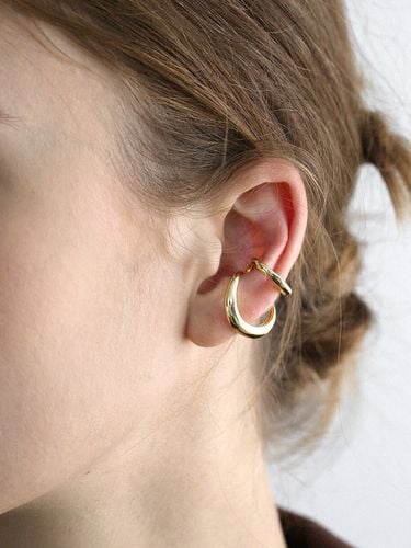 Double Layered Ear Cuff Earring - LAZYDAWN - Modalova