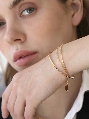 Bangle Layered Chain Bracelet - LAZYDAWN - Modalova