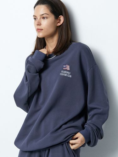 Flag Logo Sweatshirt _ Washed Navy - STAFFONLY - Modalova